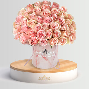 Pink Mondial Roses In A Box